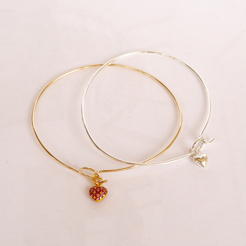 Sterling Hook On Bracelet with Heart