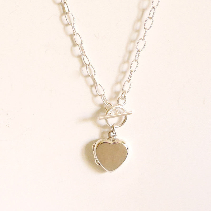 Sterling Silver Heart Locket Necklace