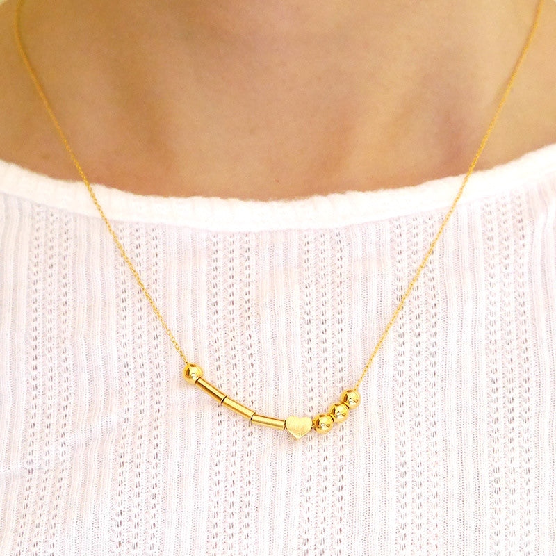 Morse Code Necklace With Love Charm