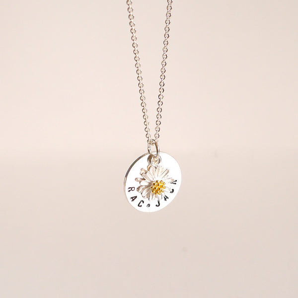 personalized daisy necklace