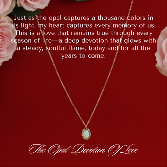 Opal Of Devotion Vermeil Sterling Silver Necklace 17'' Length
