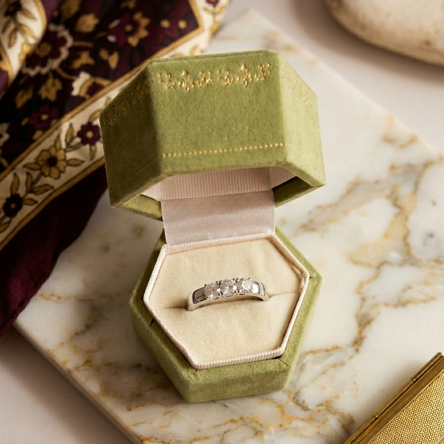 Heirloom Gemstone Ring: Midnight Sapphire, Ruby Red & Classic Brilliance