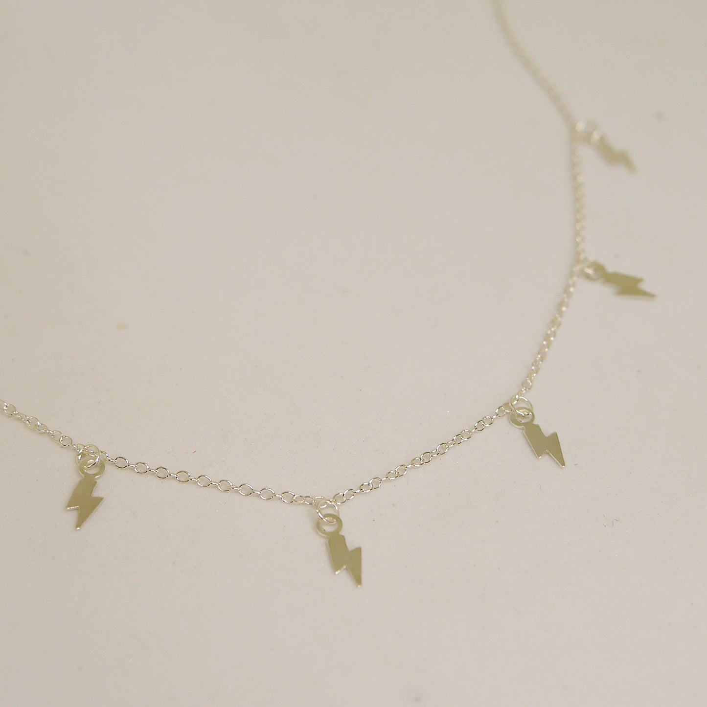 Be Fearless Thunderbolt Sterling Silver Choker Necklace
