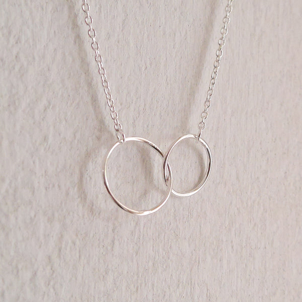 2 linked hoop necklace