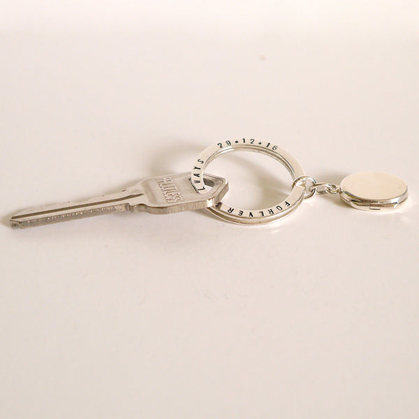 Personalized Locket Keychain Sterling Silver