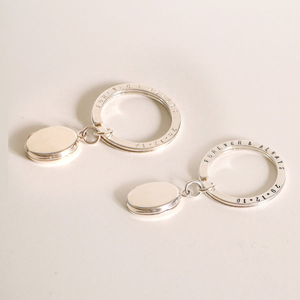 Personalized Locket Keychain Sterling Silver