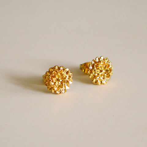 Gold Flower Studs