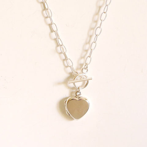 Sterling Silver Heart Locket Necklace