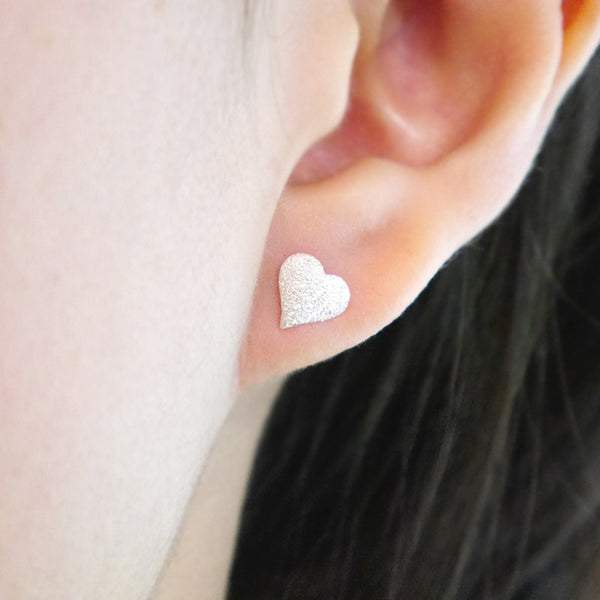 Heart Sterling Studs