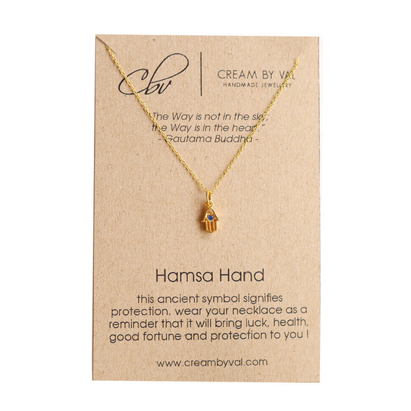 Hamsa Necklace Gold