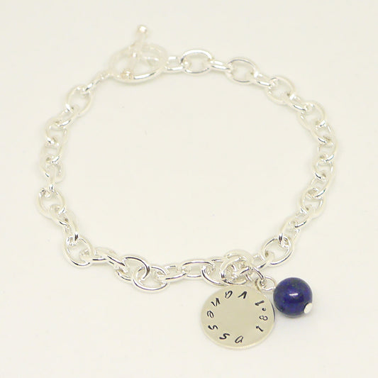 Personalized Bracelet With Lapis