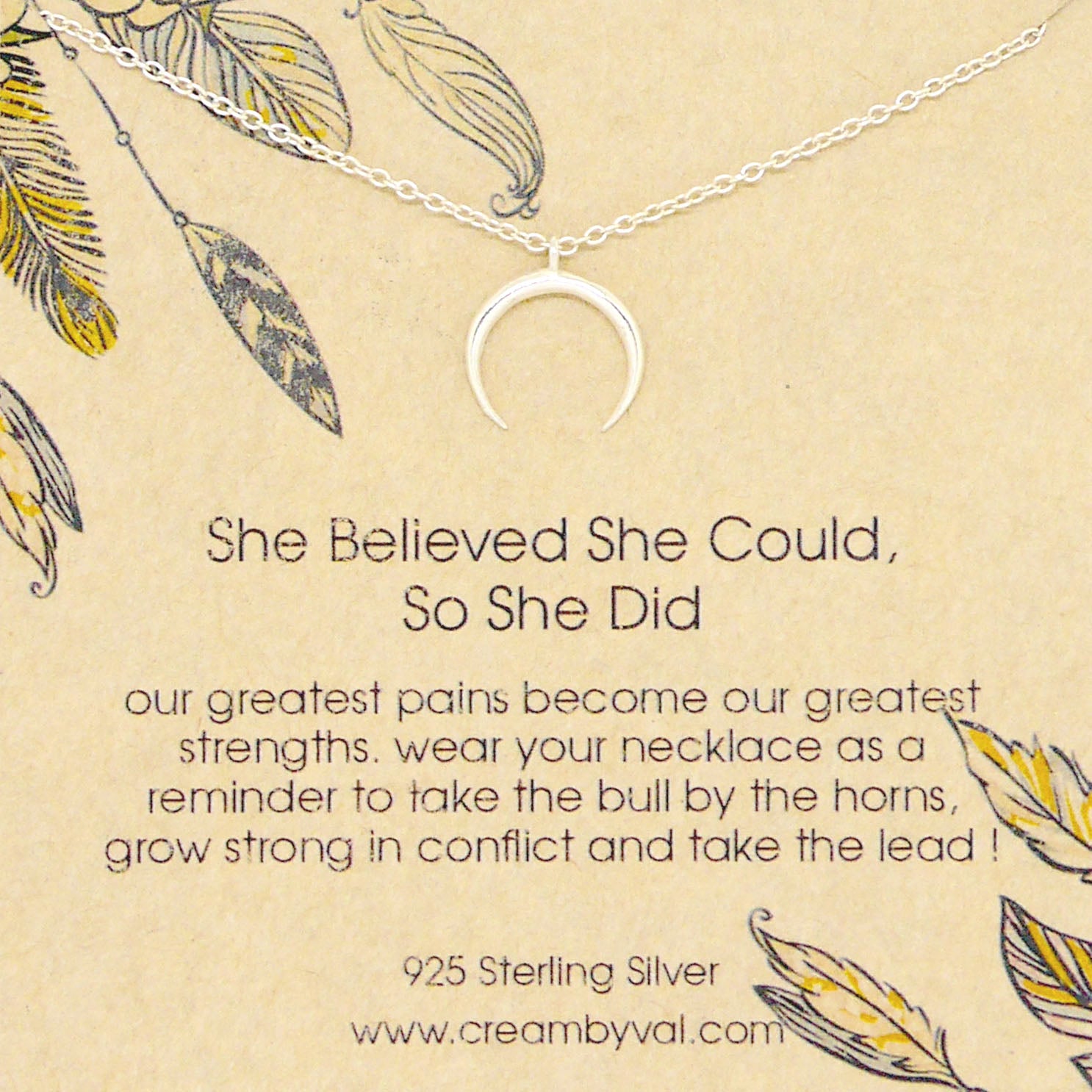 she believed she could so she did necklace