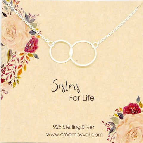 sisters for life necklace gift