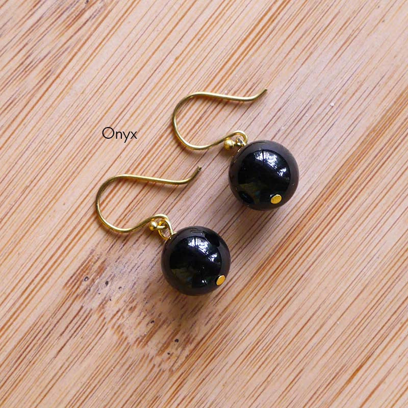 Gemstone Hook On Earrings