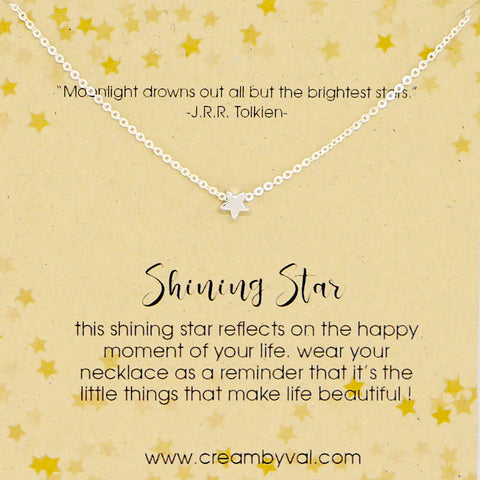 tiny silver star necklace